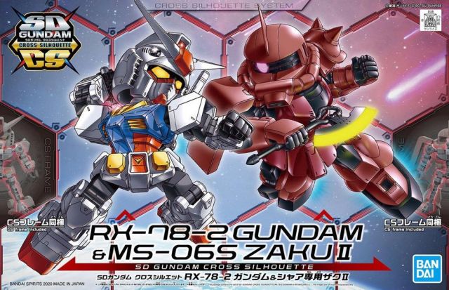 SD Gundam Cross Silhouette RX-78-2 Gundam and Char's Zaku II